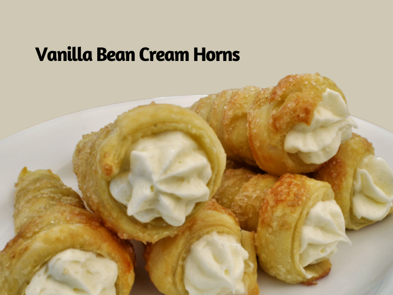 Vanilla Bean Cream Horns recipe
